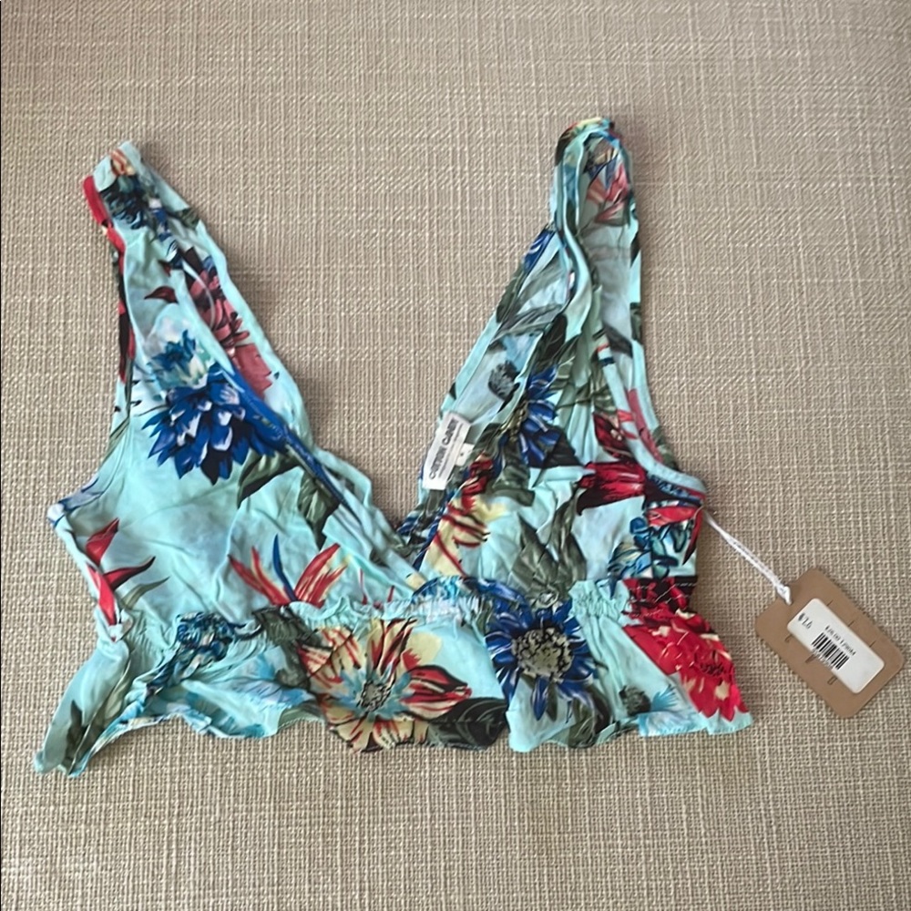 Cotton Candy Floral Crop Top - Multicolor